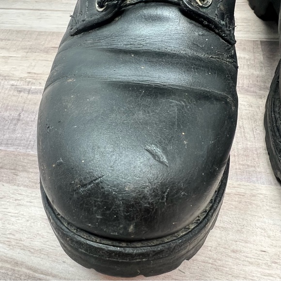Red Wing Boots Men's Size 10 Black Leather Combat Boot. Lace Front and Side Zip - Picture 14 of 16